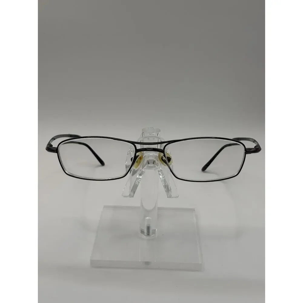 Nike 6000 421 Eyeglasses Black Rectangle Metal Frame 50-17-145 Vintage